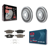 Front Coated Disc Brake Rotors And Ceramic Pads Kit For Ford Focus ST