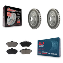 Charger l'image dans la galerie, Front Coated Disc Brake Rotors &amp; Ceramic Pad Kit For Mercedes-Benz GLA250 CLA250