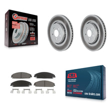 Charger l'image dans la galerie, Front Coated Disc Brake Rotors And Ceramic Pads Kit For Dodge Charger