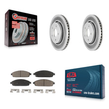 Charger l'image dans la galerie, Front Coated Disc Brake Rotors Ceramic Pad Kit For Jeep Grand Cherokee Commander