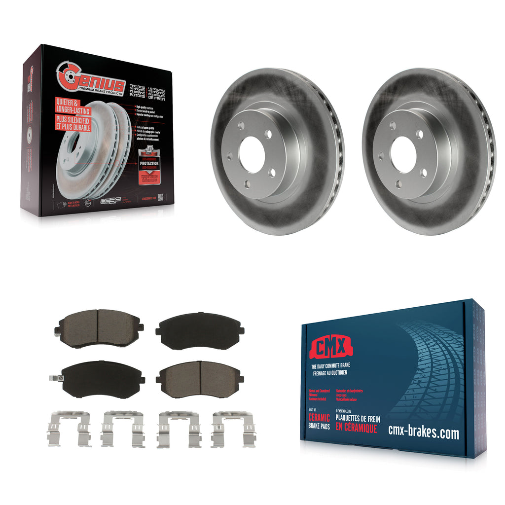Front Coat Disc Brake Rotors Ceramic Pad Kit For Subaru Impreza Legacy Saab 9-2X