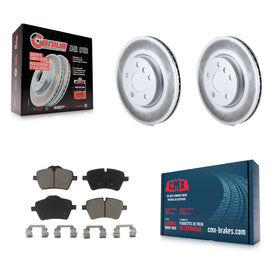 Front Coated Disc Brake Rotors And Ceramic Pads Kit For Mini Cooper