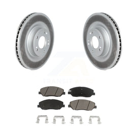 [Front] 2009-2011 Hyundai Genesis 3.8L Premium Coated Rotors & Ceramic Pads Brake Kit For Max Braking