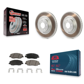 [Front] 2012 Hyundai Genesis 3.8L Premium Coated Rotors & Ceramic Pads Brake Kit For Max Braking