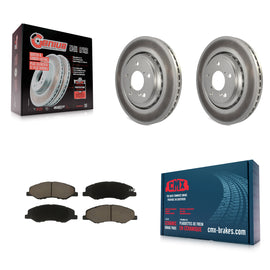 [Front] 2018-2023 Honda Odyssey Premium Coated Rotors & Ceramic Pads Brake Kit For Max Braking