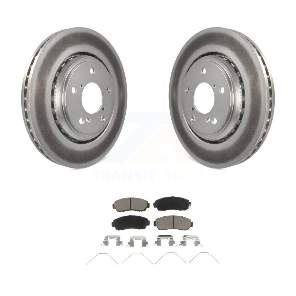 Front Coated Disc Brake Rotors And Ceramic Pads Kit For Honda Odyssey Passport