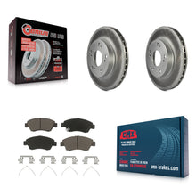 Charger l'image dans la galerie, Front Coated Disc Brake Rotor And Ceramic Pad Kit For Honda Civic Acura RSX CR-Z