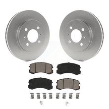 Charger l&#39;image dans la galerie, Front Coated Disc Brake Rotors And Ceramic Pads Kit For Mitsubishi Lancer