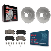 Charger l'image dans la galerie, Front Coated Disc Brake Rotors And Ceramic Pads Kit For Mitsubishi Lancer
