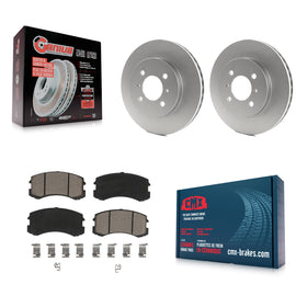 Front Coated Disc Brake Rotors And Ceramic Pads Kit For Mitsubishi Lancer