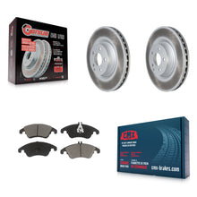Charger l'image dans la galerie, Front Coated Disc Brake Rotor &amp; Ceramic Pad Kit For Mercedes-Benz C250 E400 E550