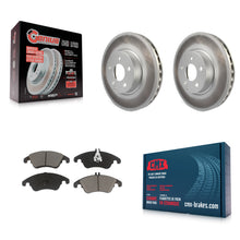 Charger l'image dans la galerie, Front Coated Brake Rotor &amp; Ceramic Pad Kit For Mercedes-Benz E350 C300 C350 E400
