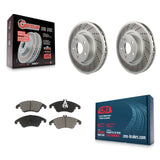 Front Coated Brake Rotor & Ceramic Pad Kit For Mercedes-Benz E350 C300 C350 E400