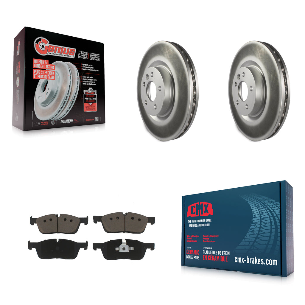 Front Coat Disc Brake Rotor Ceramic Pad Kit For Land Rover Discovery Sport Range