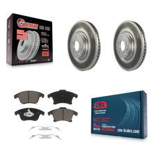 Charger l'image dans la galerie, Front Coated Disc Brake Rotors And Ceramic Pads Kit For Ford Fusion Lincoln MKZ