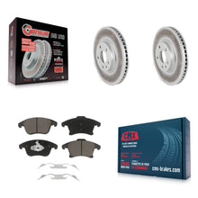 Charger l'image dans la galerie, Front Coated Disc Brake Rotors And Ceramic Pads Kit For Ford Fusion Lincoln MKZ