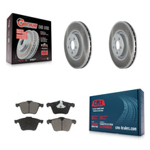 Charger l'image dans la galerie, Front Coated Disc Brake Rotor And Ceramic Pad Kit For Volvo S60 XC70 S80 V60 V70