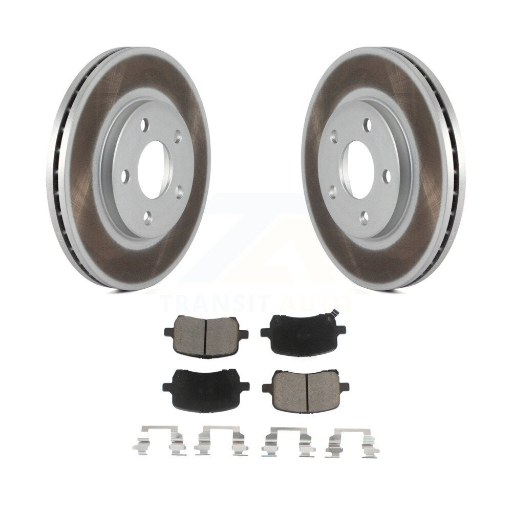 Front Coated Disc Brake Rotors And Ceramic Pads Kit For Chevrolet Malibu