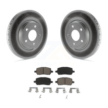 Charger l&#39;image dans la galerie, Front Coat Brake Rotor Ceramic Pad Kit For 2010 Pontiac G5 With Rear Disc Brakes