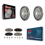 Front Coated Brake Rotor Ceramic Pad Kit For Toyota Corolla Scion xD Matrix Vibe