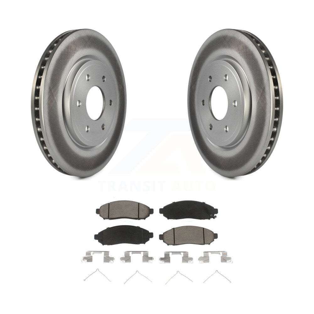 Front Coated Brake Rotor & Ceramic Pad Kit For Nissan Frontier Pathfinder Xterra