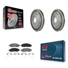 Charger l'image dans la galerie, Front Coated Brake Rotor &amp; Ceramic Pad Kit For Nissan Frontier Pathfinder Xterra