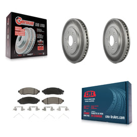 Front Coated Brake Rotor Ceramic Pad Kit For Nissan Frontier Suzuki Equator 2.5L