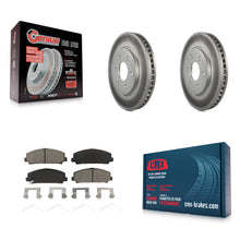 Charger l'image dans la galerie, Front Coated Disc Brake Rotors And Ceramic Pads Kit For Suzuki Equator
