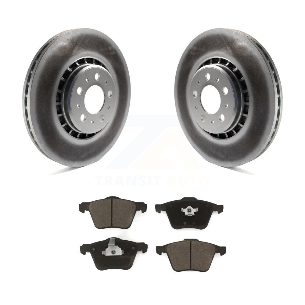 Front Coat Brake Rotors Ceramic Pad Kit For Volvo XC90 With 336mm Diameter Rotor