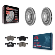 Charger l'image dans la galerie, Front Coated Disc Brake Rotors And Ceramic Pads Kit For Volvo S60 V70 XC70 S80