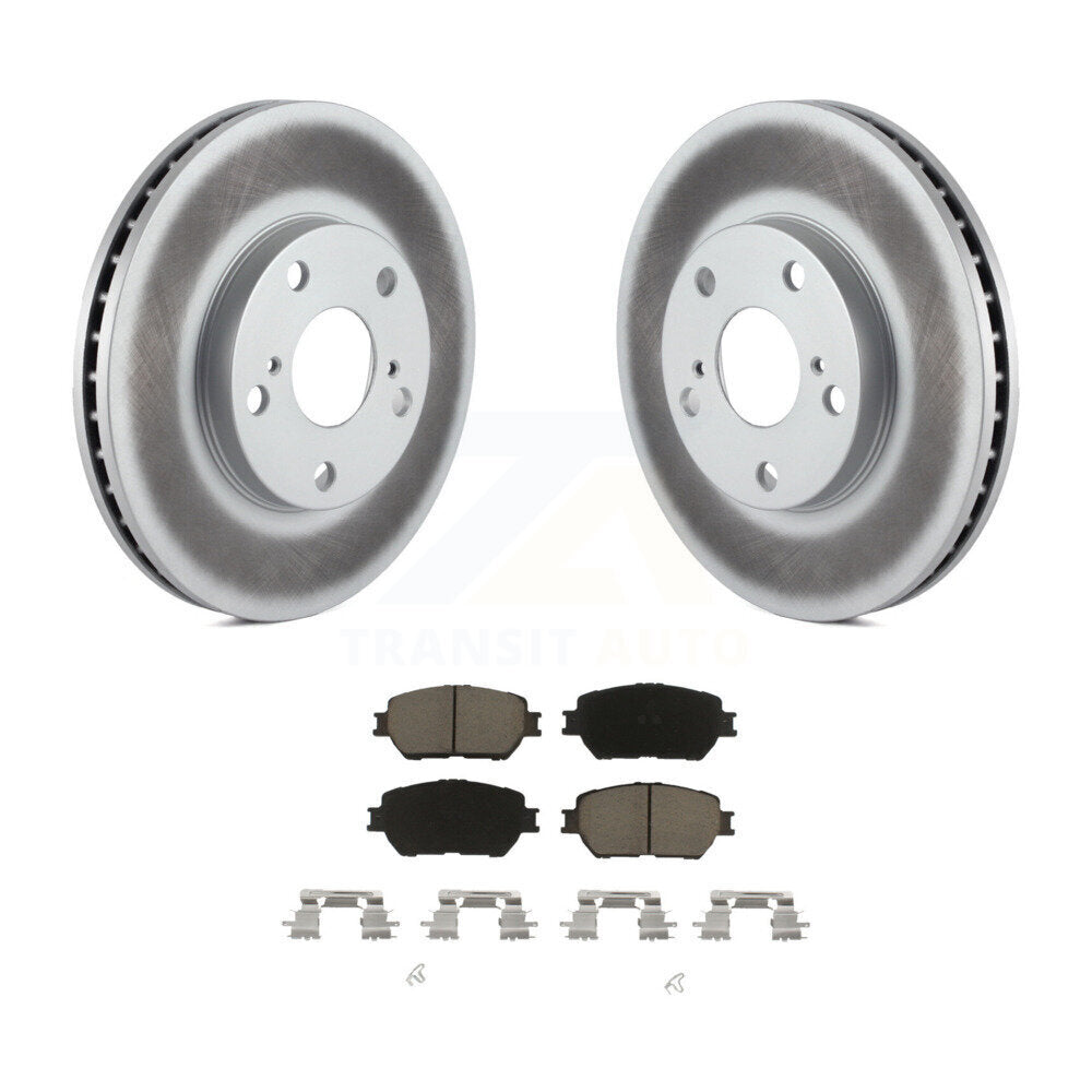 Front Coated Disc Brake Rotors And Ceramic Pads Kit For Toyota Camry