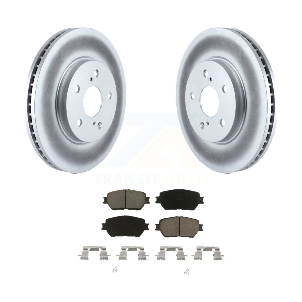 Front Coated Disc Brake Rotors And Ceramic Pads Kit For Toyota Camry