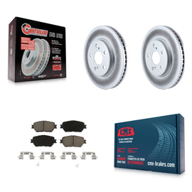 Front Coated Disc Brake Rotors And Ceramic Pads Kit For Toyota Camry