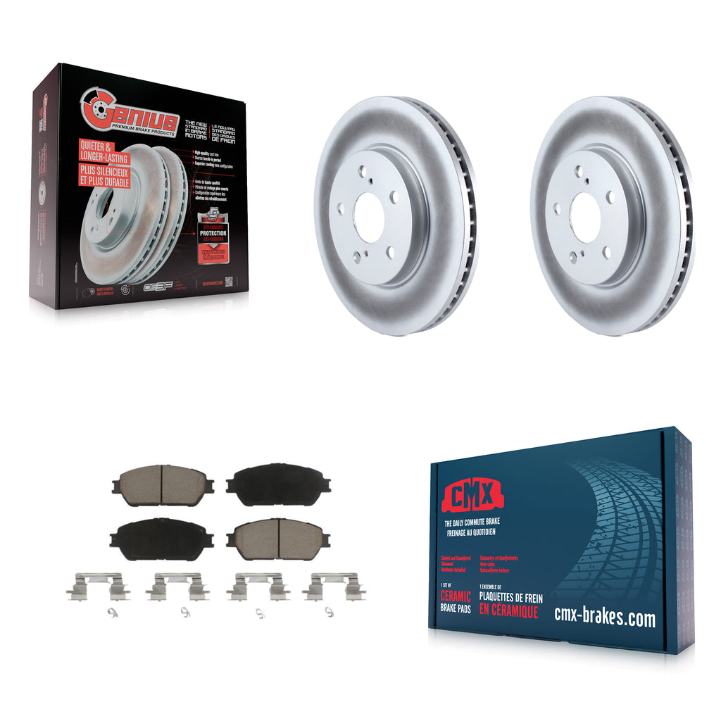Front Coated Brake Rotor & Ceramic Pad Kit For Toyota Sienna Camry Avalon Solara