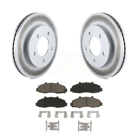 Front Coated Disc Brake Rotors And Ceramic Pads Kit For Ford F-150 Heritage 4WD