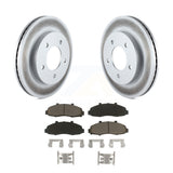Front Coated Disc Brake Rotors And Ceramic Pads Kit For Ford F-150 Heritage 4WD