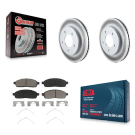 Front Coat Brake Rotor Ceramic Pad Kit For 2004 Ford F-150 4WD With 5 Lug Wheels