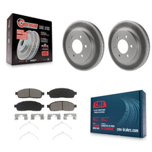 Charger l'image dans la galerie, Front Coated Disc Brake Rotor Ceramic Pad Kit For Ford F-150 Lincoln Mark LT 4WD