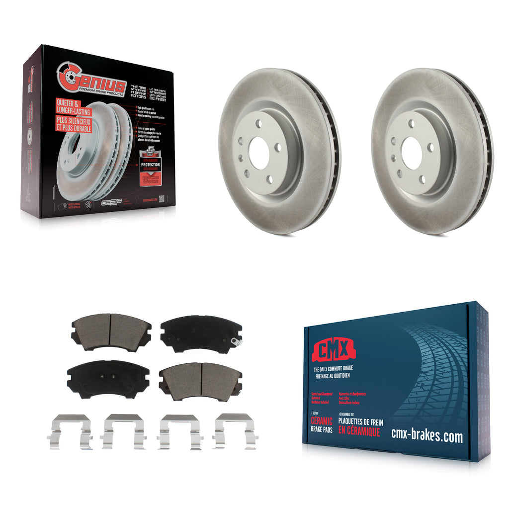 [Front] 2011-2017 Chevrolet Caprice Premium Coated Rotors & Ceramic Pads Brake Kit For Max Braking