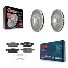 Charger l'image dans la galerie, Front Coated Disc Brake Rotors And Ceramic Pads Kit For Ford Edge
