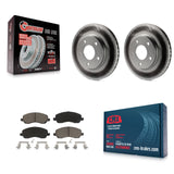 Front Coat Disc Brake Rotors Ceramic Pad Kit For Dodge Caliber Mitsubishi Lancer