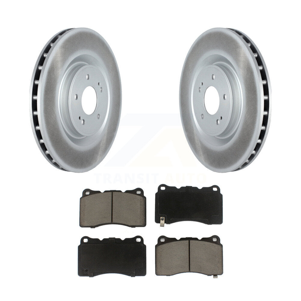 Front Coated Disc Brake Rotors And Ceramic Pads Kit For Mitsubishi Lancer