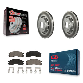 Front Coat Disc Brake Rotor Ceramic Pad Kit For Mitsubishi Lancer Outlander PHEV