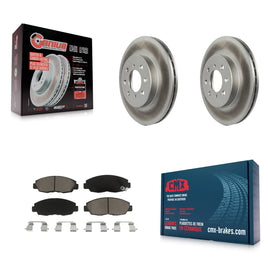 Front Coated Disc Brake Rotor & Ceramic Pad Kit For Honda Civic Insight Acura EL