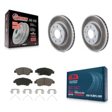Charger l'image dans la galerie, Front Coated Disc Brake Rotors And Ceramic Pads Kit For Honda Civic