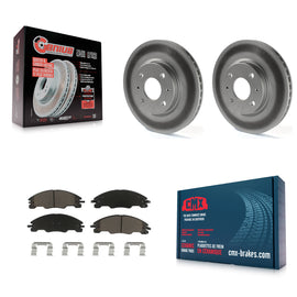 [Front] 2008-2011 Ford Focus Premium Coated Rotors & Ceramic Pads Brake Kit For Max Braking