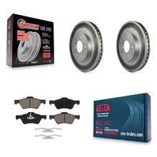 Charger l'image dans la galerie, Front Coated Disc Brake Rotors &amp; Ceramic Pad Kit For Ford Escape Mercury Mariner