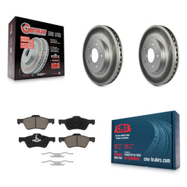 Front Coated Disc Brake Rotors & Ceramic Pad Kit For Ford Escape Mercury Mariner