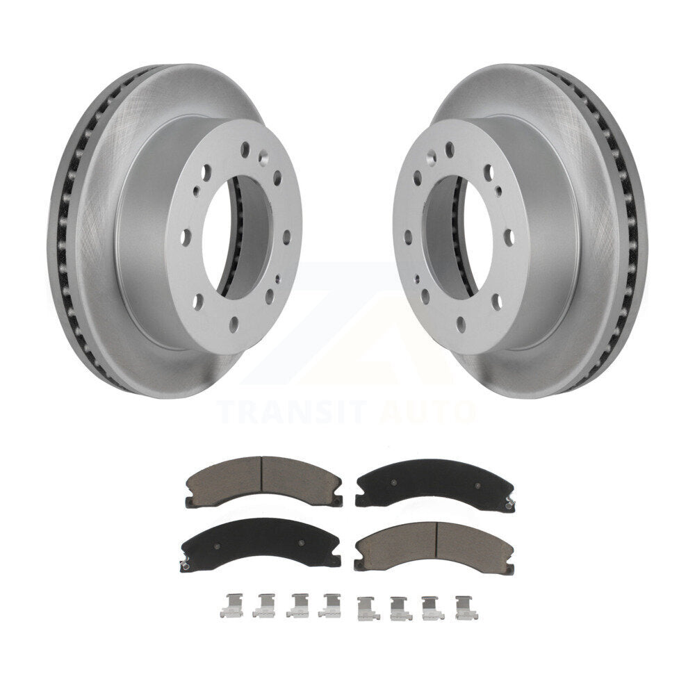 Front Coat Brake Rotors Ceramic Pad Kit For Chevrolet Silverado 2500 HD GMC 3500