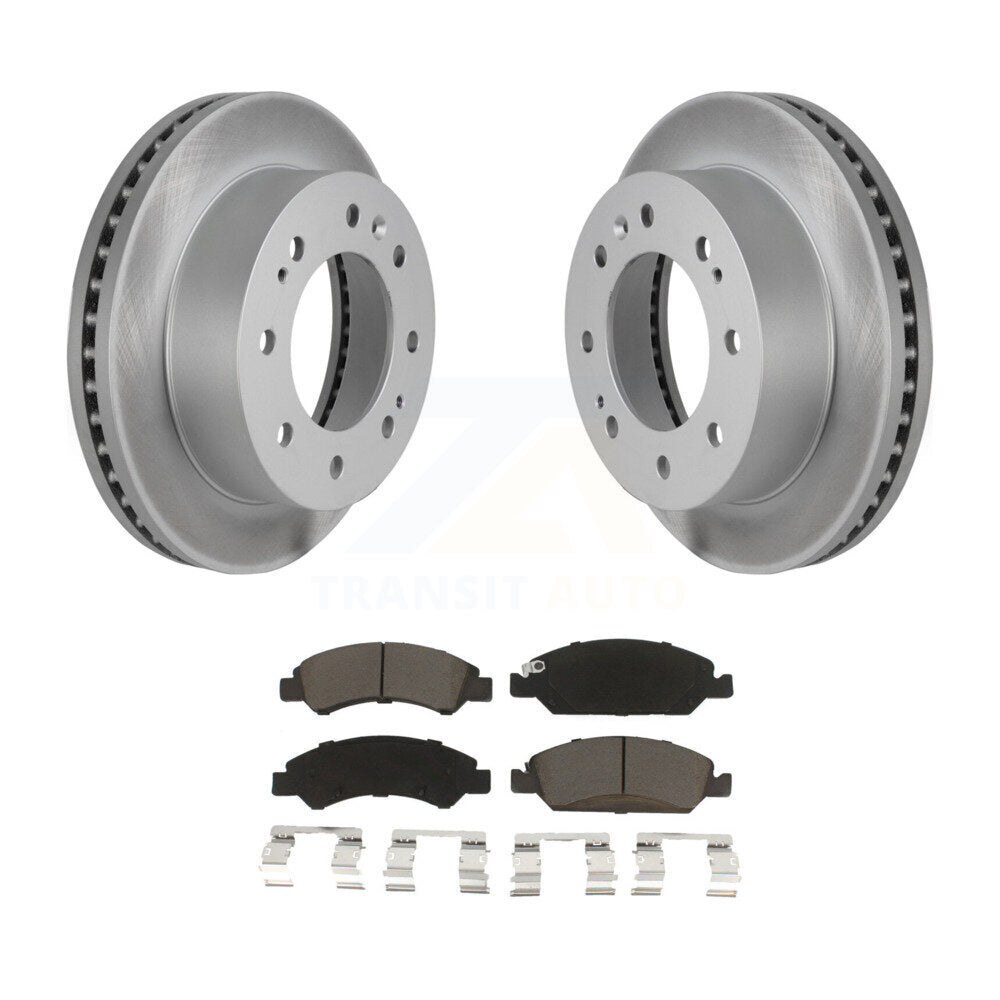 Front Coated Brake Rotor & Ceramic Pad Kit For Chevrolet Silverado 1500 Suburban